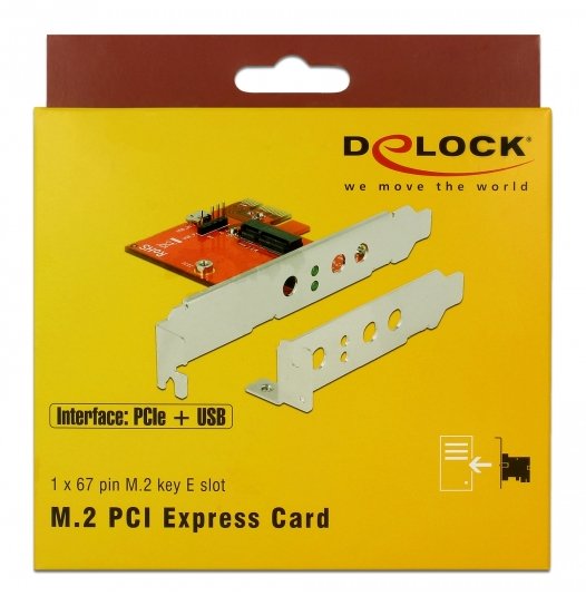 Tarjeta Pcie Delock> 1x M.2 E Bajo Perfil Bajo, Adaptador Wlan 89889
