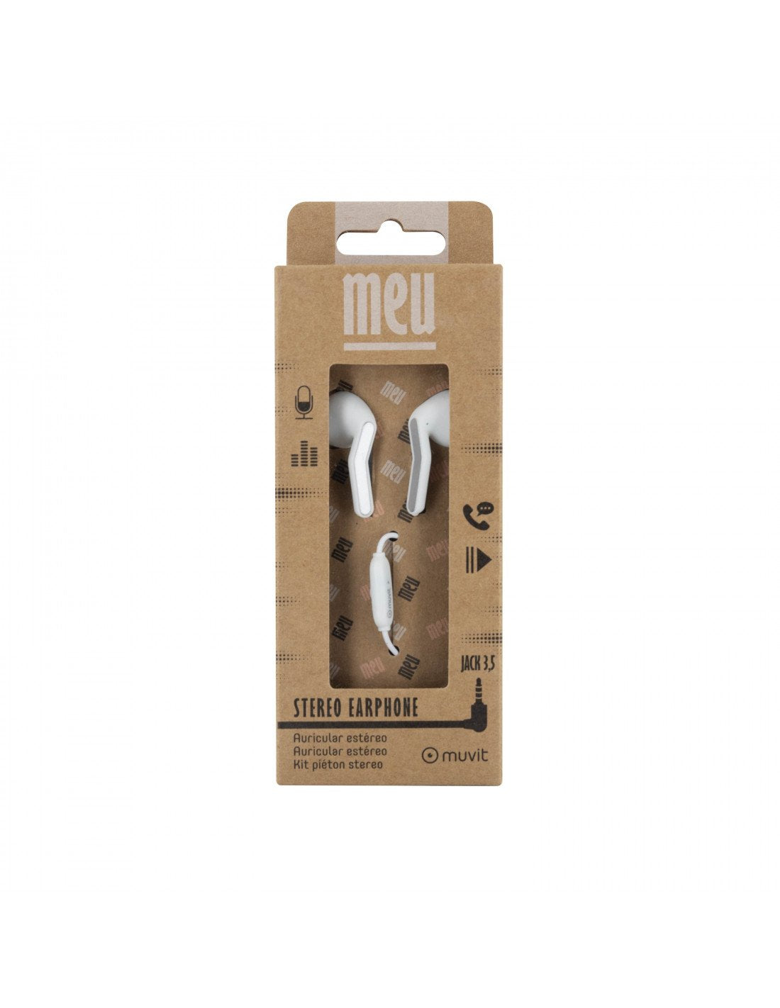 Auriculares Muvit Meu 3.5 Mm Blanco