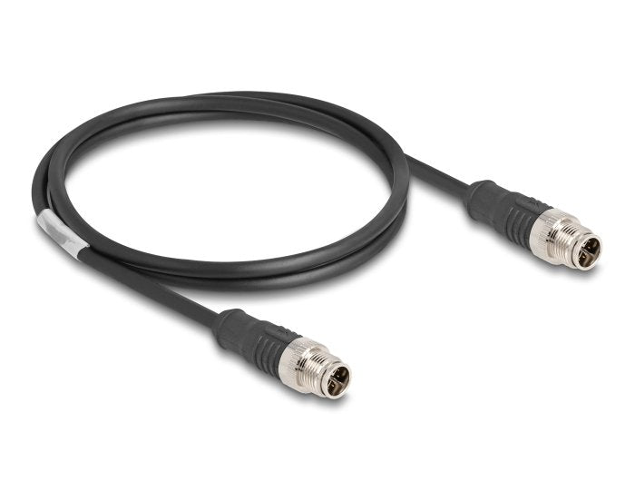Delock 80863 Cable M12 Codificado X 8 Pin Macho A Macho Pvc 1 M