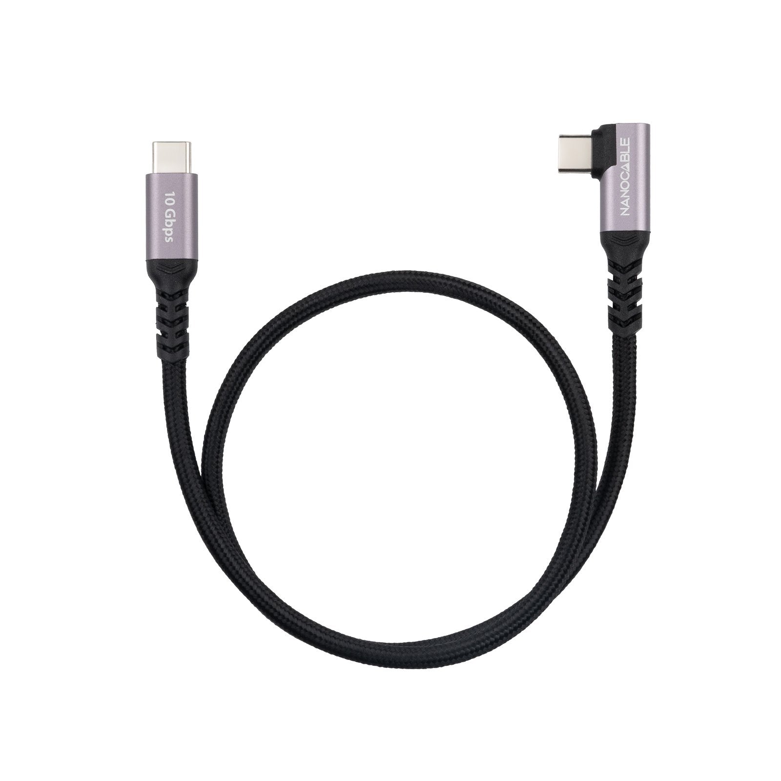 Cable Usb-C Acodado M/M 3.2 Gen2 100w 4k/60hz 0.5m
