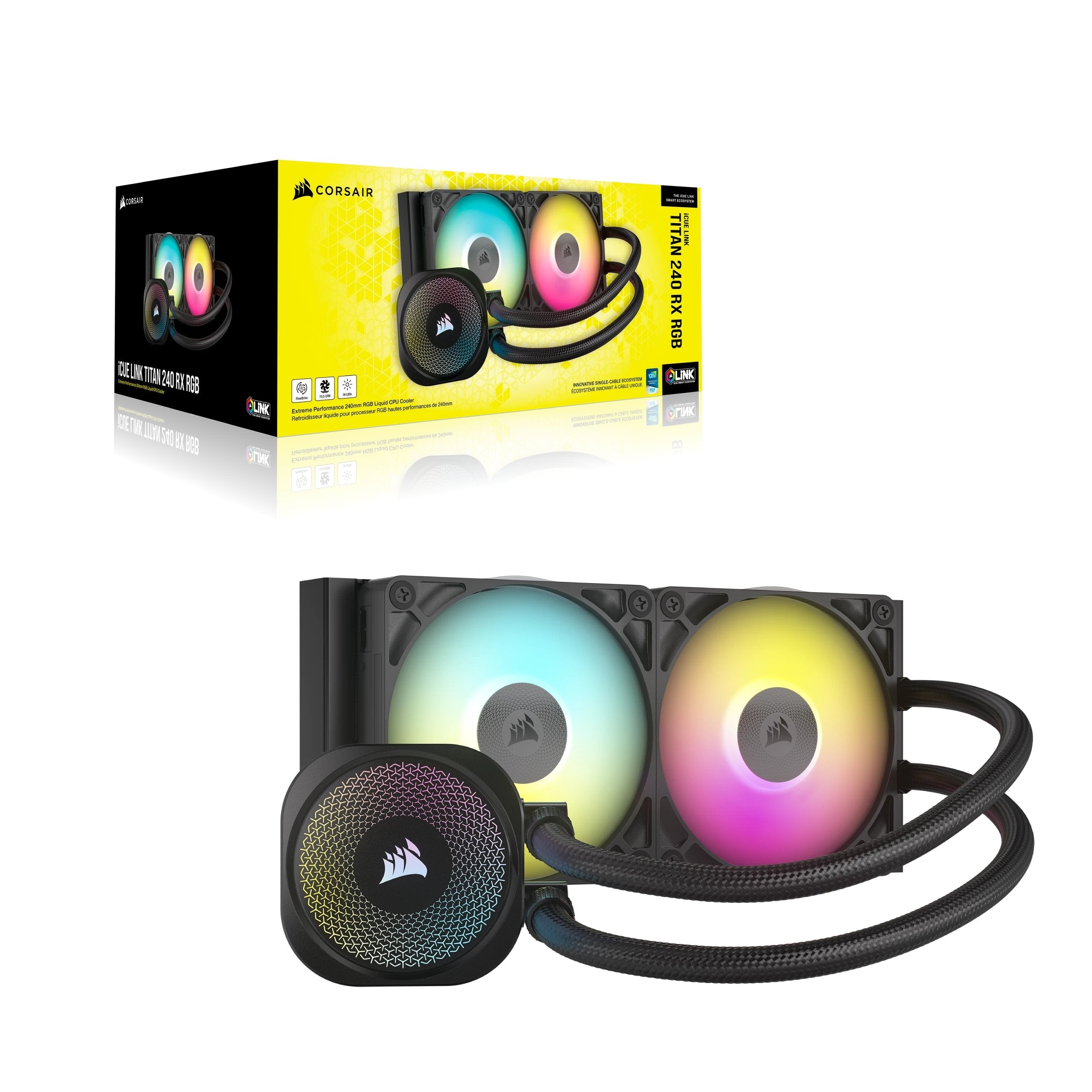 Refrigeración Corsair Icue Link Titan 240 Rx Rgb Líquida Negro Cw-9061016-Ww