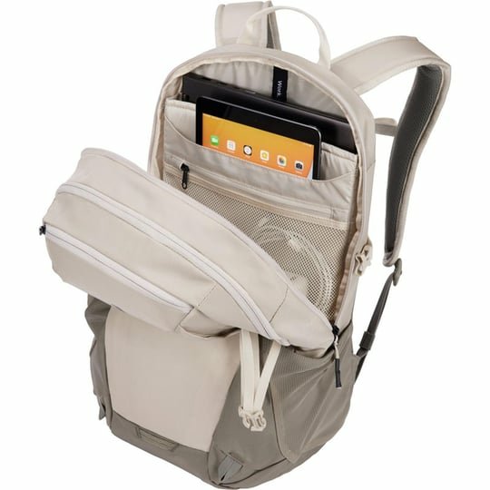Thule Enroute Tebp4216 - Pelican/Vetiver Mochila Mochila Informal Gris, Blanco Nylon Beige/Gris, Deporte, 39,6 Cm (15.6"), Compartimento Del Portátil, Nylon