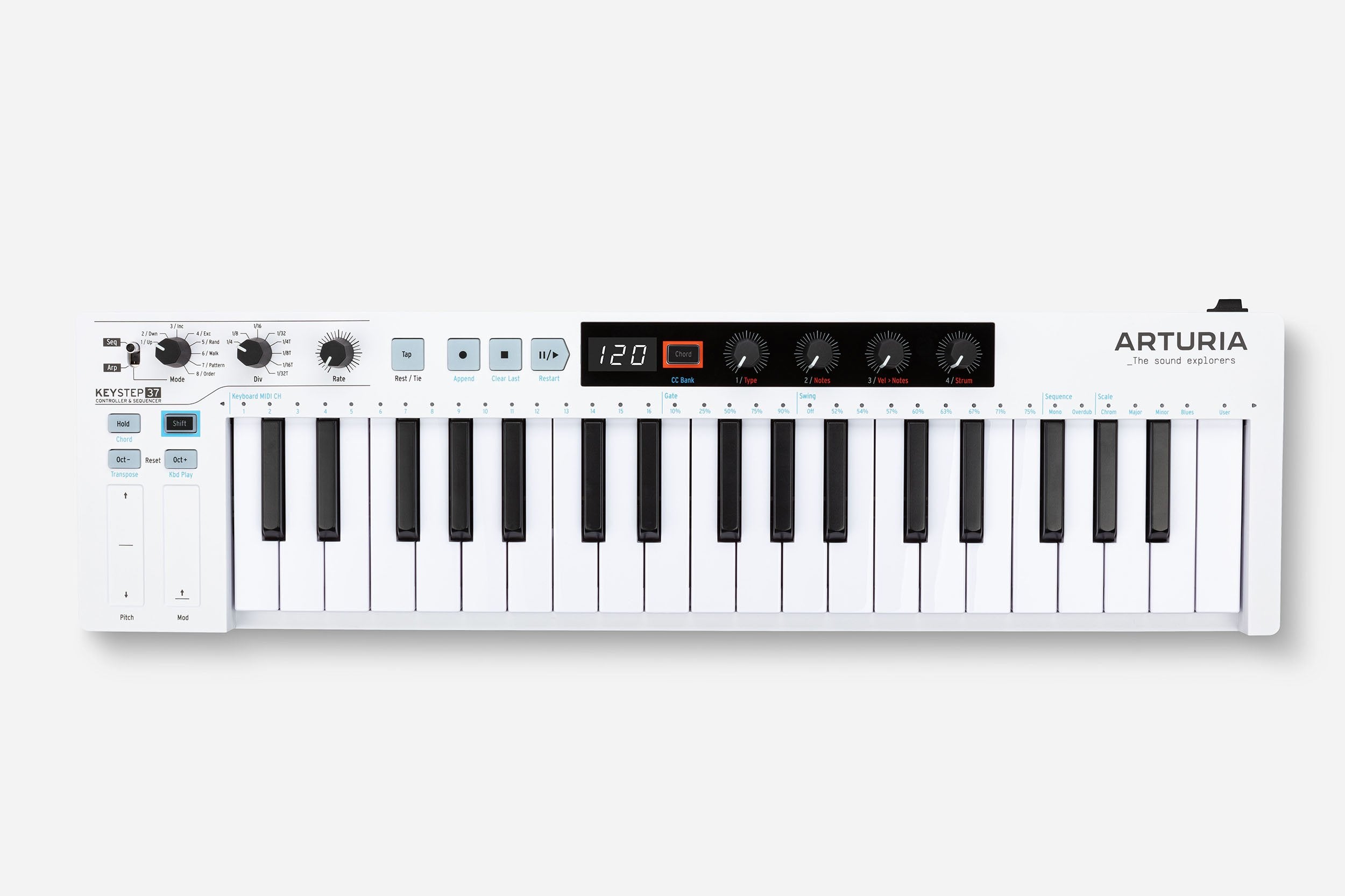 EAN 3760033531540 - Arturia KeyStep 37 teclado MIDI 37 llaves USB Blanco imagen 2