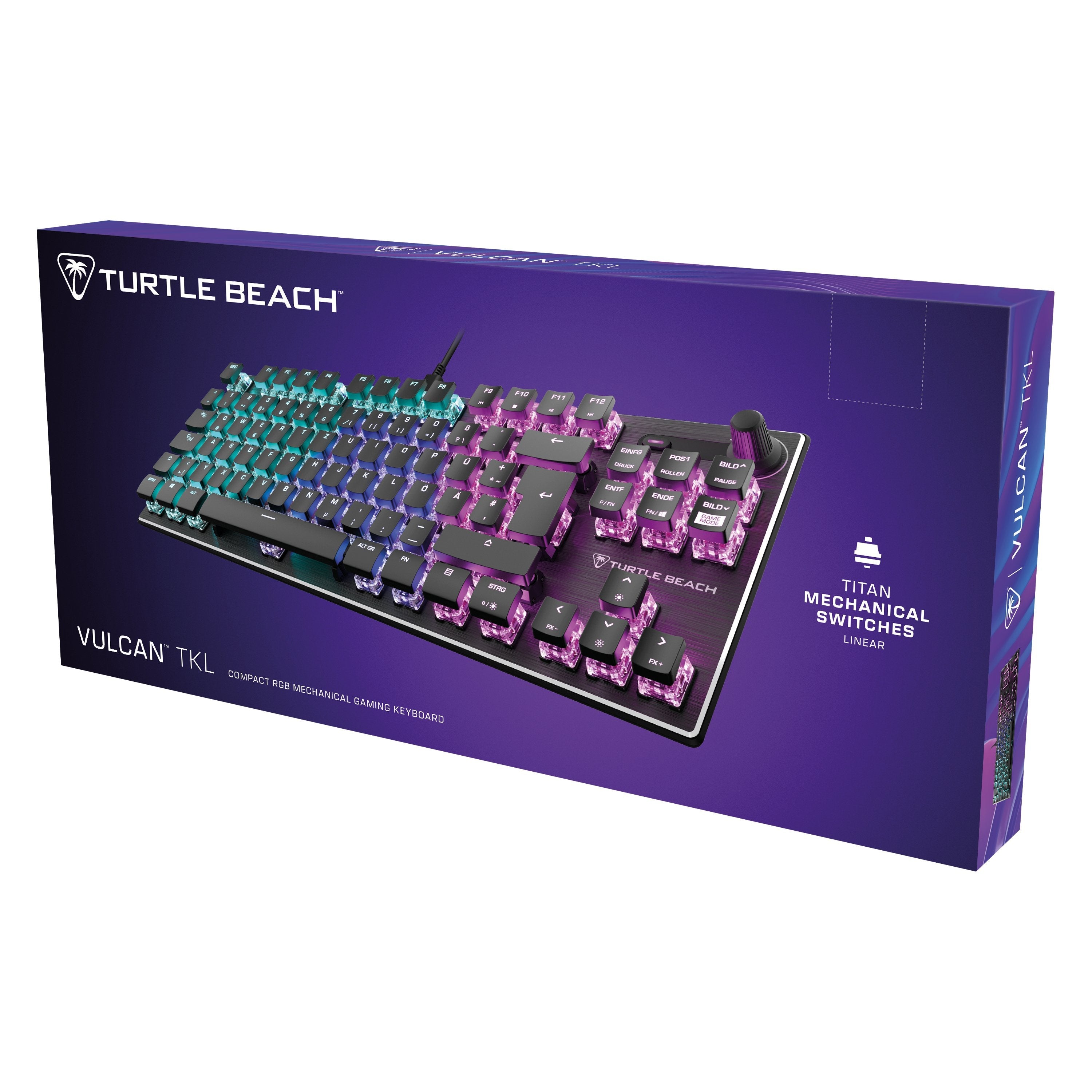 Turtle Beach Vulcan Tkl, Teclado De Juegos Negro, De-Layout, Titan Red Tbk-2001-02-De