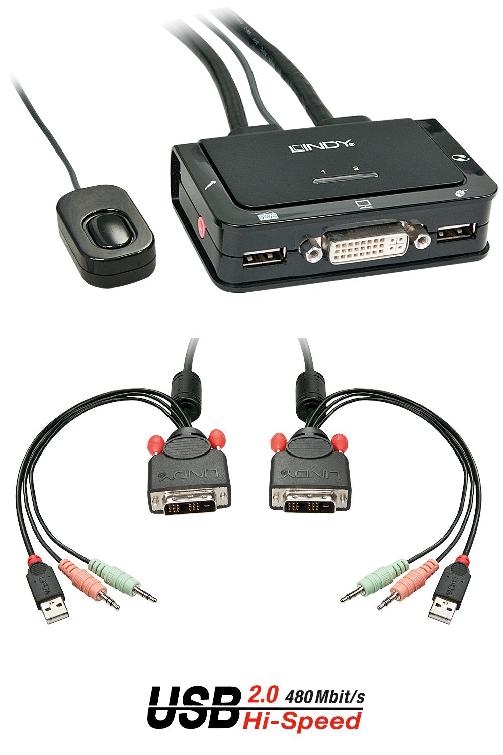 EAN 4002888423410 - Lindy 42341 interruptor KVM Negro imagen 1