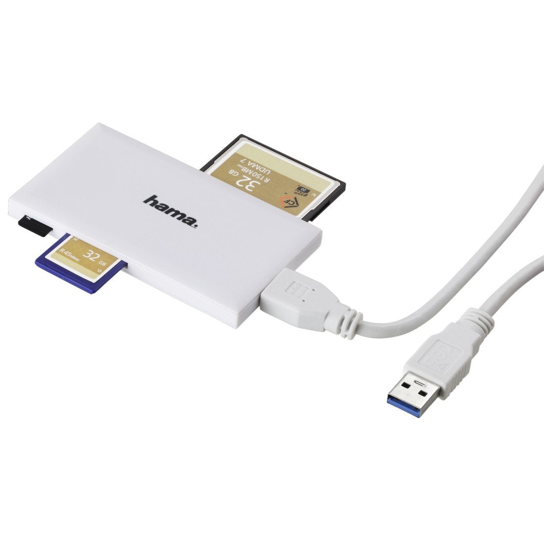 Hama Lector De Tarjetas - Compactflash - Compatible Con Sd - Micro-Sd - Conexion Con Usb-A - 90.3x9x50.3mm - Color