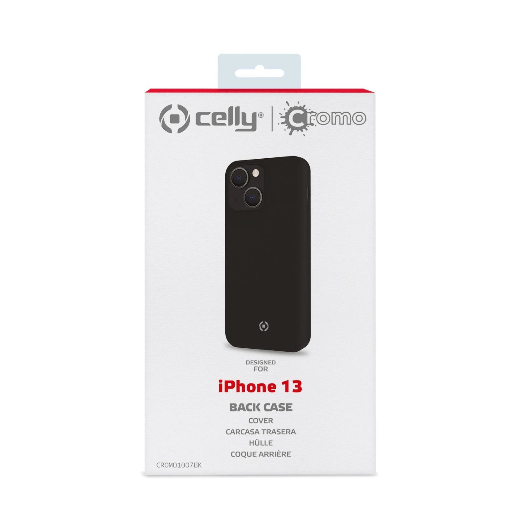 Celly Cromo Funda Para Iphone 13 15,5 Cm (6.1") Negro