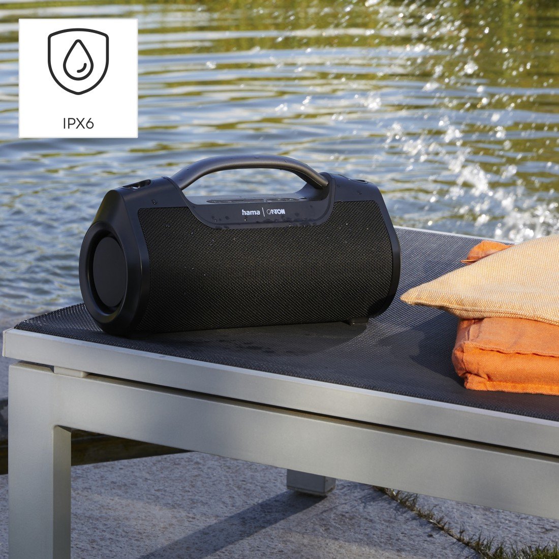 Hama Mate Pro Altavoz Portatil - Potencia 60w - Bluetooth - Usb-C - Bateria 3600mah - Ipx6 - Rango 10m - 17.2x31x12cm -