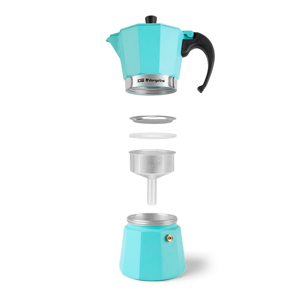 Orbegozo Kfv 1245 Cafetera De Aluminio - Prepara 12 Tazas De Cafe En Minutos - Compatible Con Diferentes Tipos De