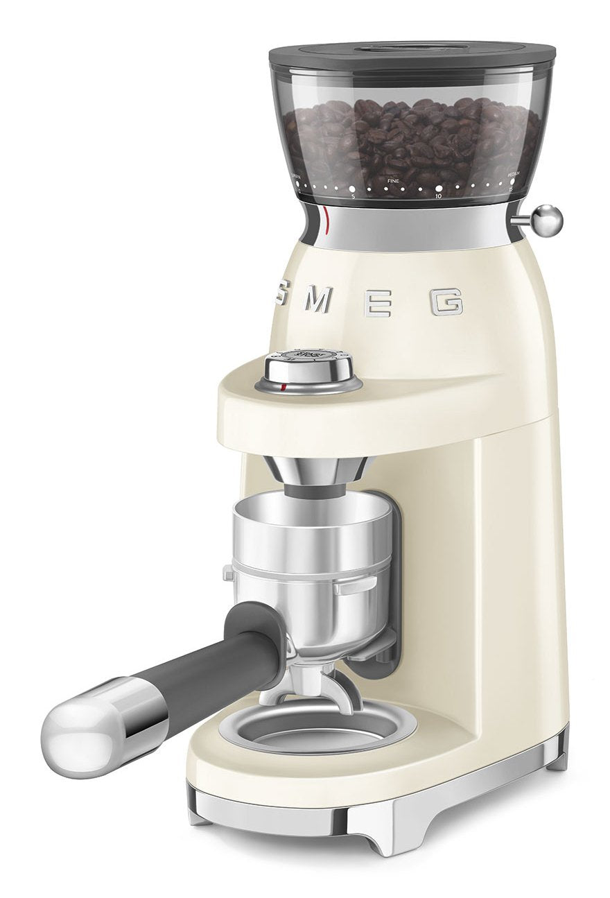 Smeg Kaffeemühle Cgf03creu, 15 Mahlgrade, 240g Bohnenbeh., 150w, Creme