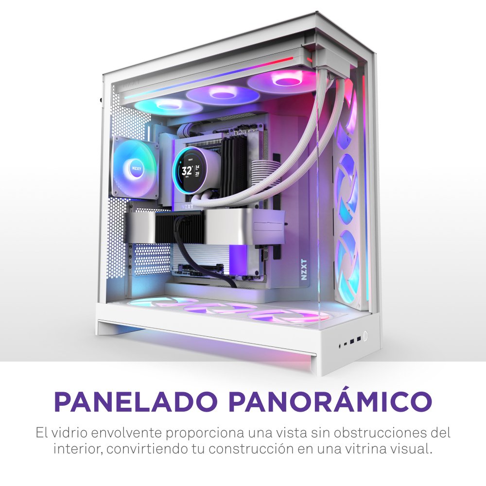 EAN 5056547207674 - NZXT H9 Flow RGB+ Midi Tower Blanco imagen 7