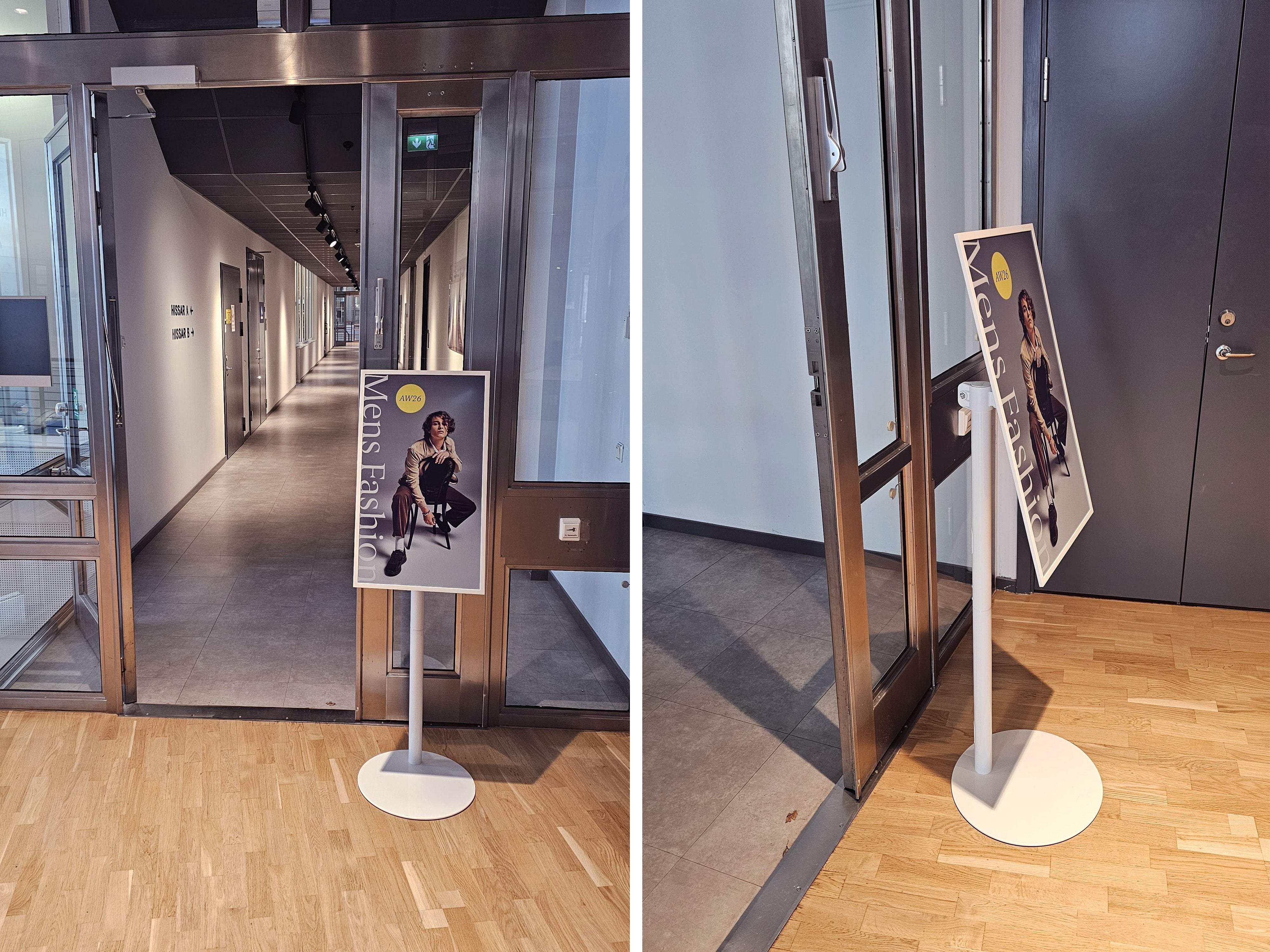 M Pro Series - Single Pole  Floorbase 2 White