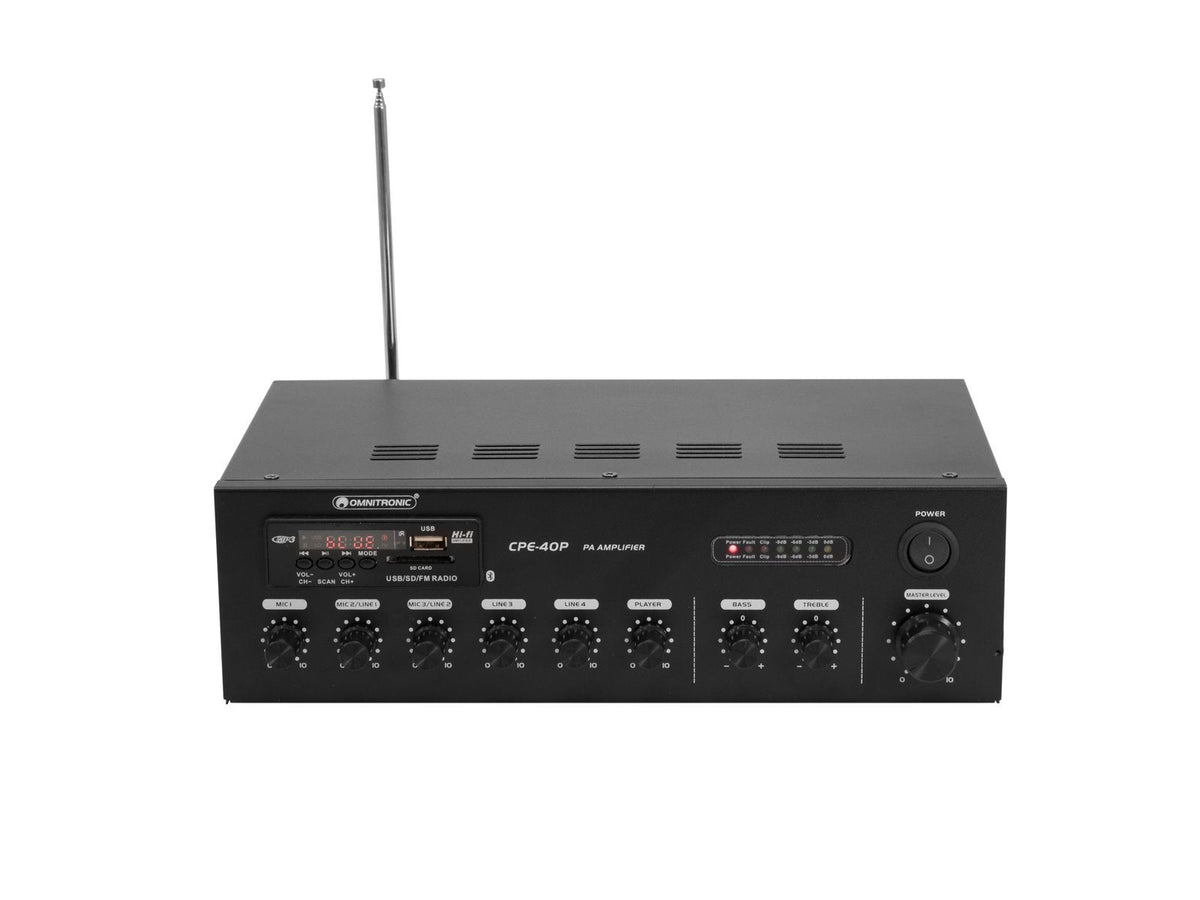 Omnitronic 80709605 Amplificador De Audio Potencia/Phase Negro