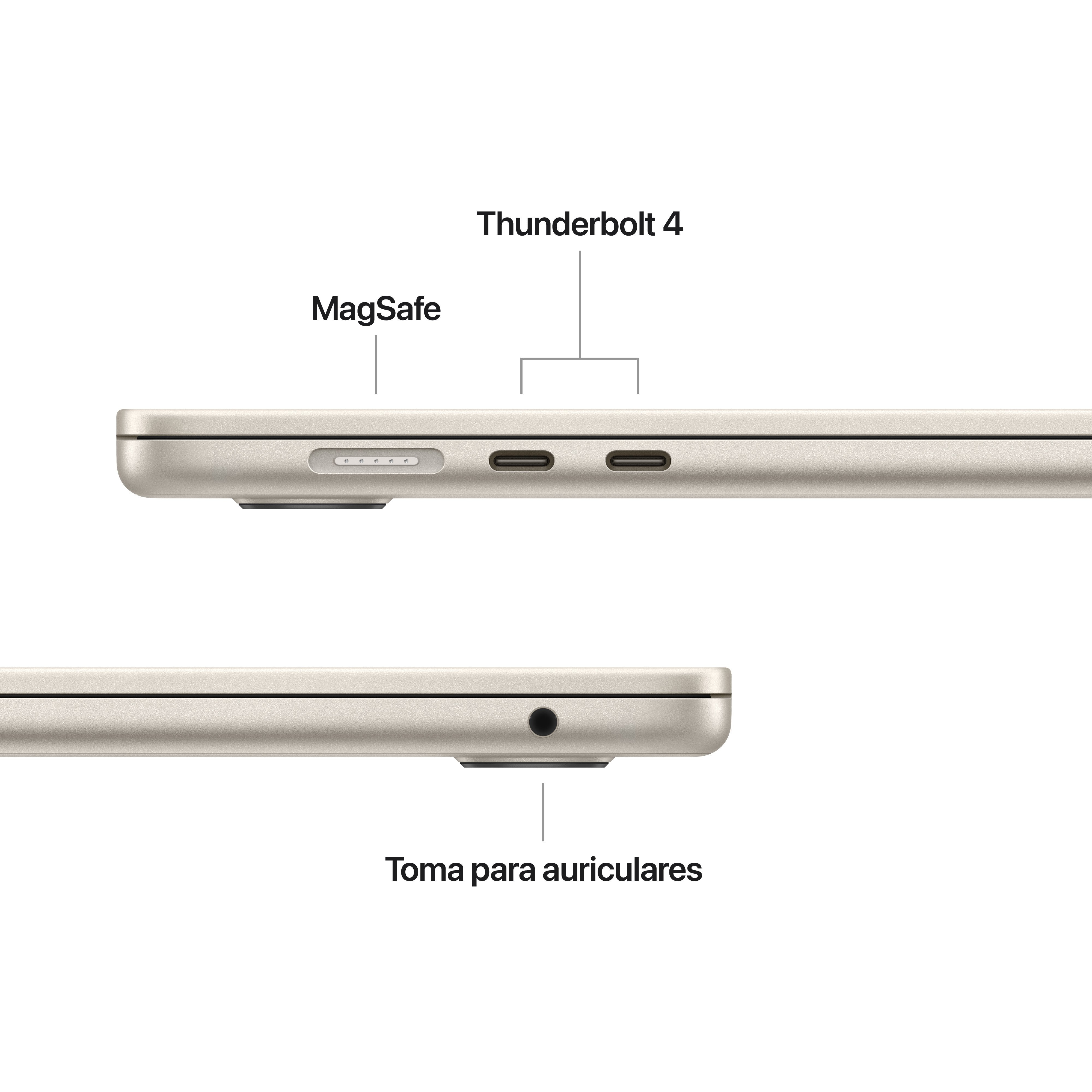 Apple Macbook Air 15,3' M5 10-Core Cpu 16gb 1tb Ssd 10-Core Gpu Blanco Estrella