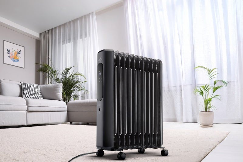 Eta262590000 Sole Smart Oil Radiator, 2500 W, 11 Ribs, Black