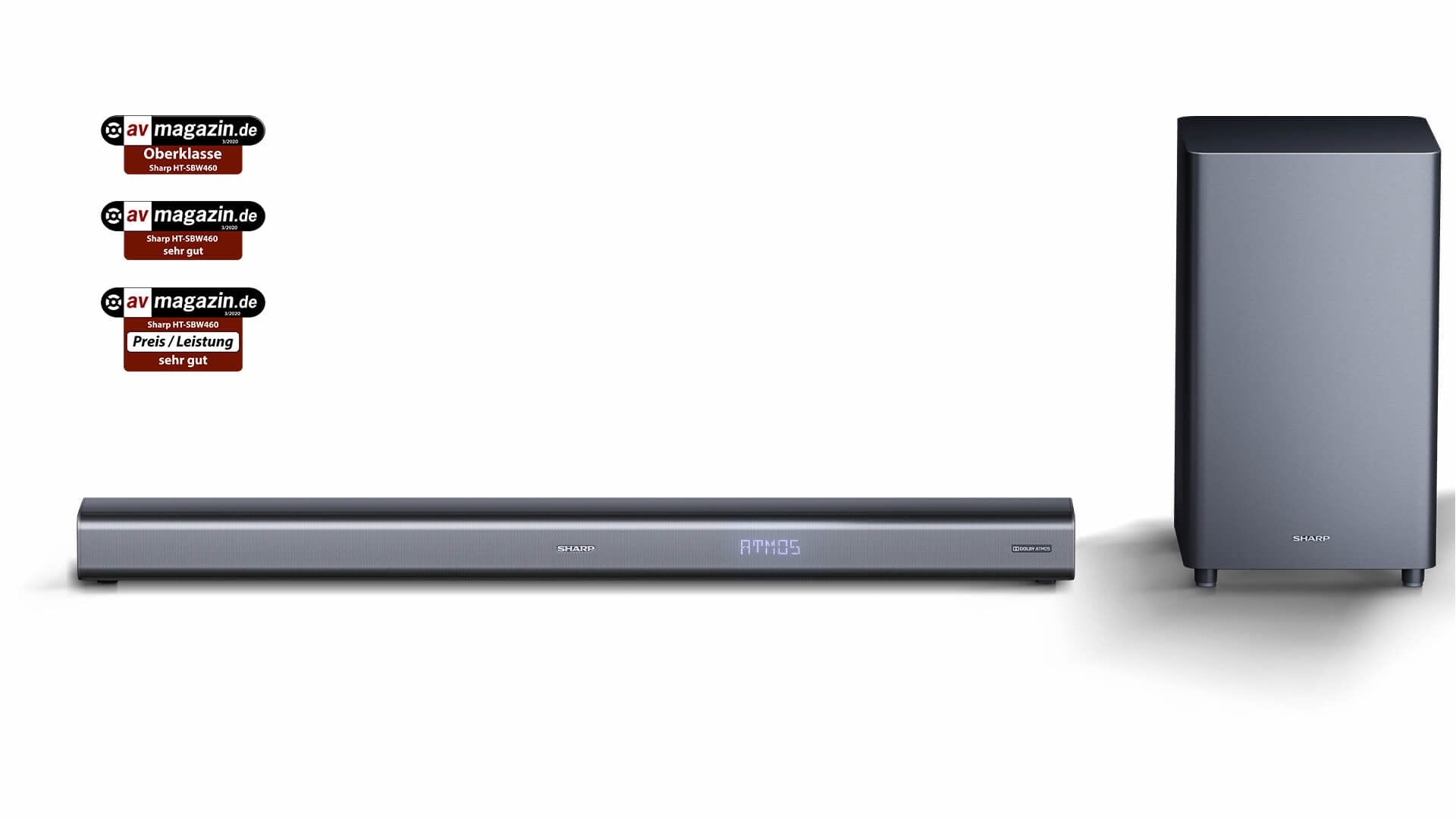 Barra De Sonido 3.1 Con Subwoofer Inalámbrico Ht-Sbw460 Negro Sharp Sharp Ht-Sbw460 Soundbar 3.1 Dolby Atmos&Nbsp 440 W - Hdmi Arc-Cec-Bt&Nbsp Con Subwoofer Inalámbrico Negro