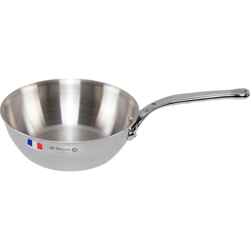 De Buyer Affinity Sauté Pan Stainless Steel Curved  20 Cm