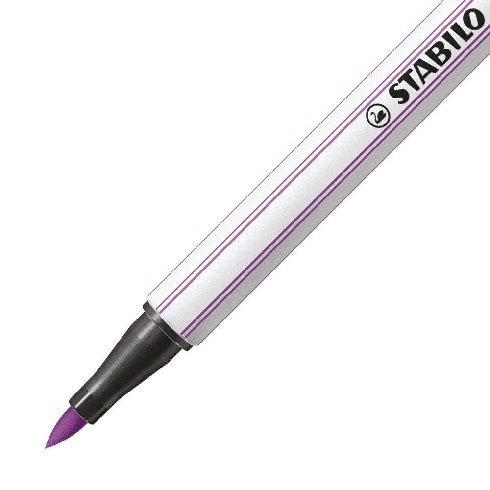 Stabilo Pen 68 Brush Arty Pack De 10 Rotuladores - Punta De Pincel - Tinta A Base De Agua - Colores Surtidos