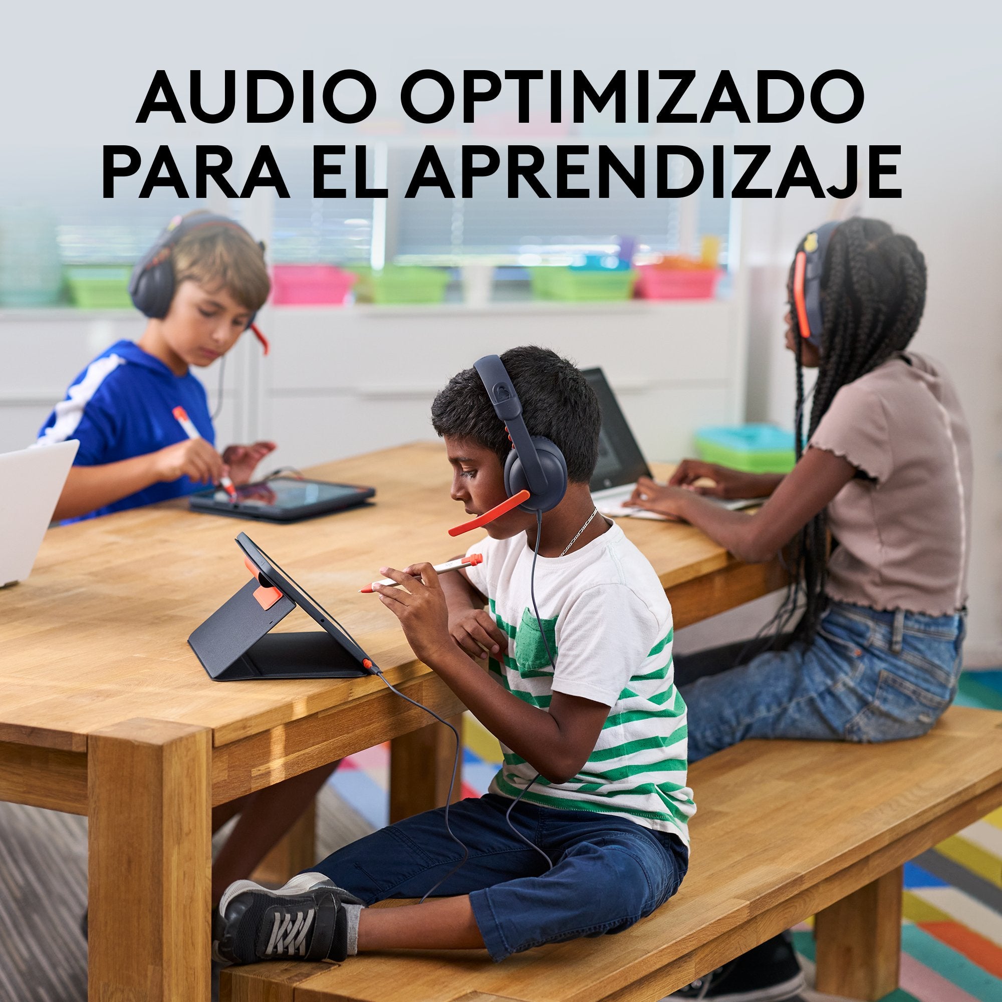 EAN 0097855190680 - Logitech Zone Learn Auriculares Alámbrico Diadema Educación Azul, Naranja imagen 8