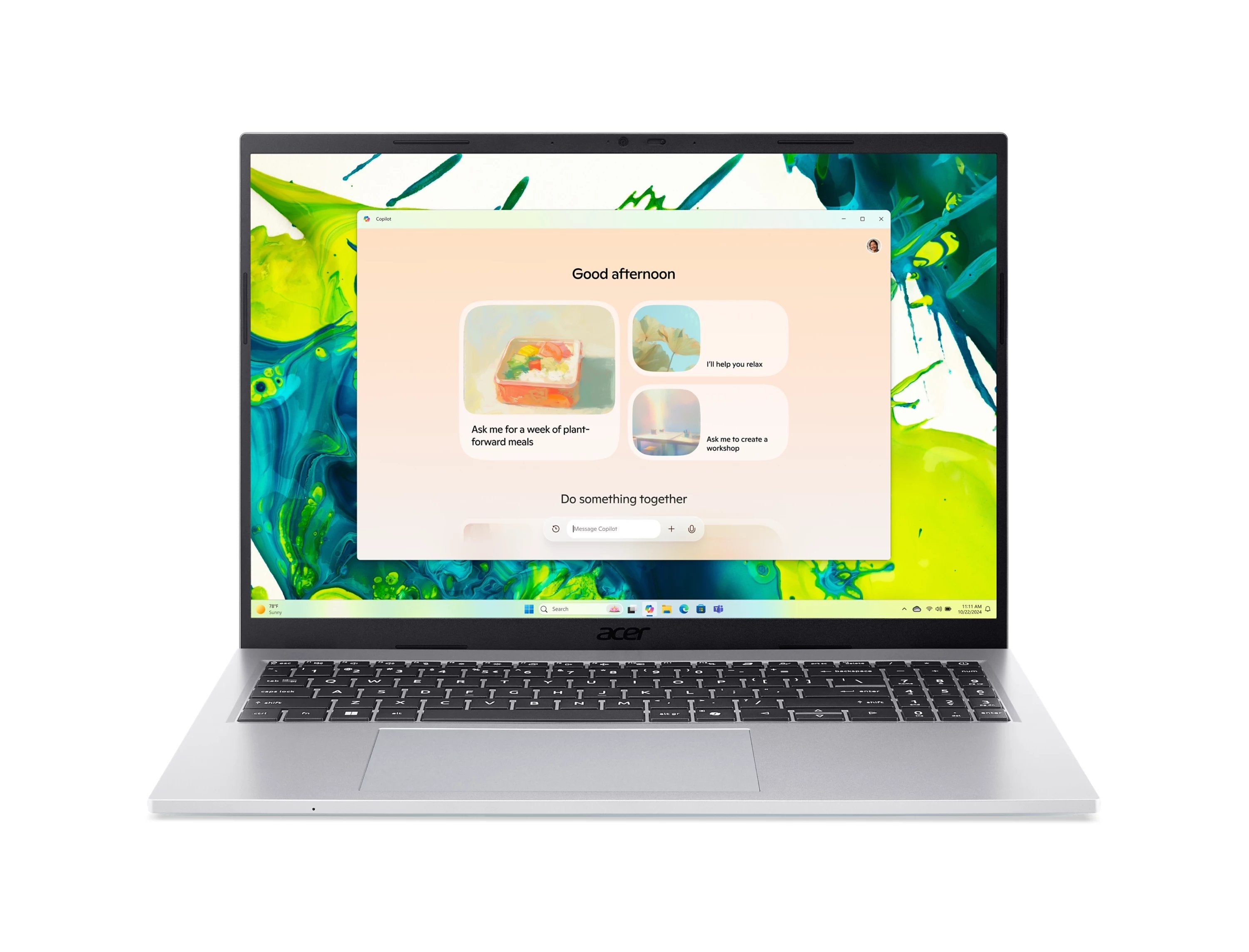 Portatil  Acer Aspire Go 16 Ag16-71p Intel Core 9 270h Win 11 Home 16 Gb Ram 512 Gb Ssd Nvme 16" Ips 1920 X 1200 @ 120 Hz Wi-Fi 6 Plata Pura Kbd: Español