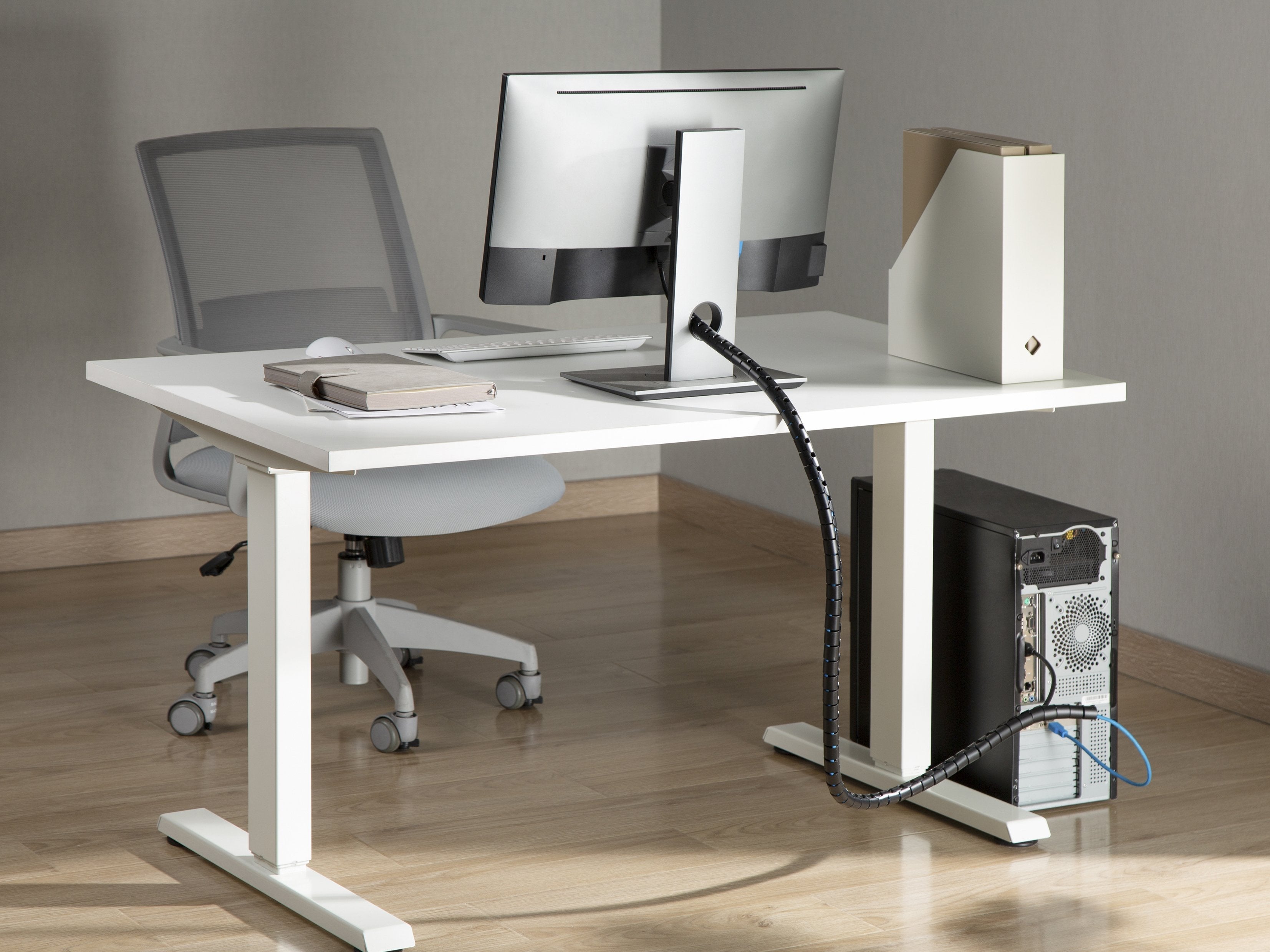 Equip 650868 Organizador De Cables Escritorio Pasacables Negro