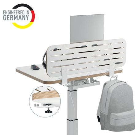 Leitz Schreibtisch-Organizer 80x25cm Pegboard M.Notebookhalter Ergo Blanco