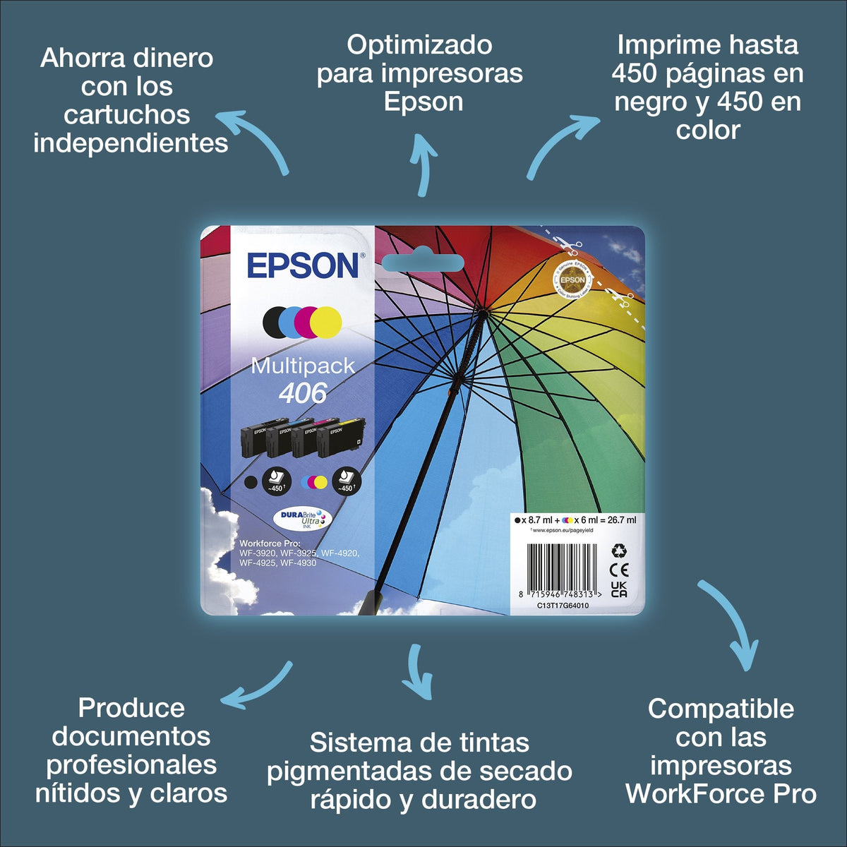 Epson Multipack 4-Colours 406 Durabrite Ultra Ink