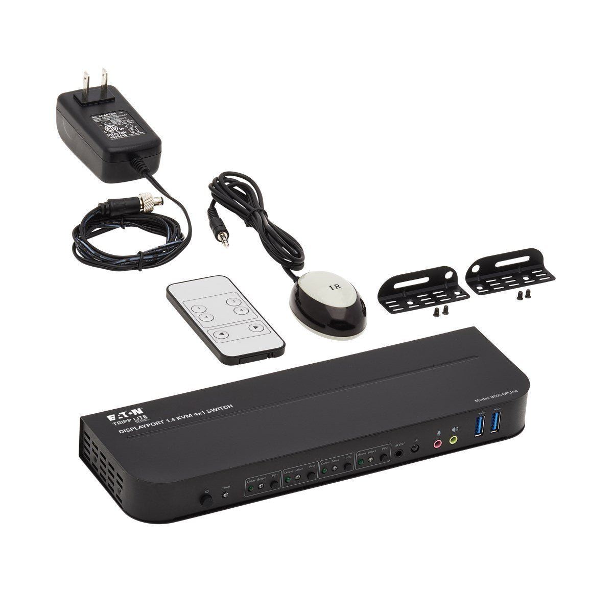 Eaton Tripp Lite  4-Port Displayport/Usb Kvm Switch 4k 60 Hz Hdr Hdcp 2.2 Ir Dp 1.4 Usb Sharing