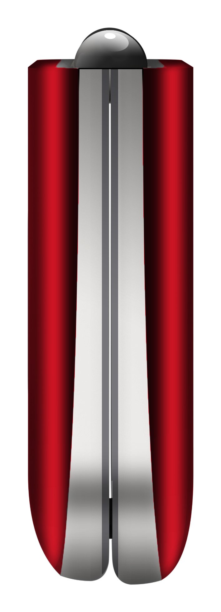 Beafon Fold10 Lte - 4g, Silver Line, Grosstastenklapphandy, Rojo-Silber