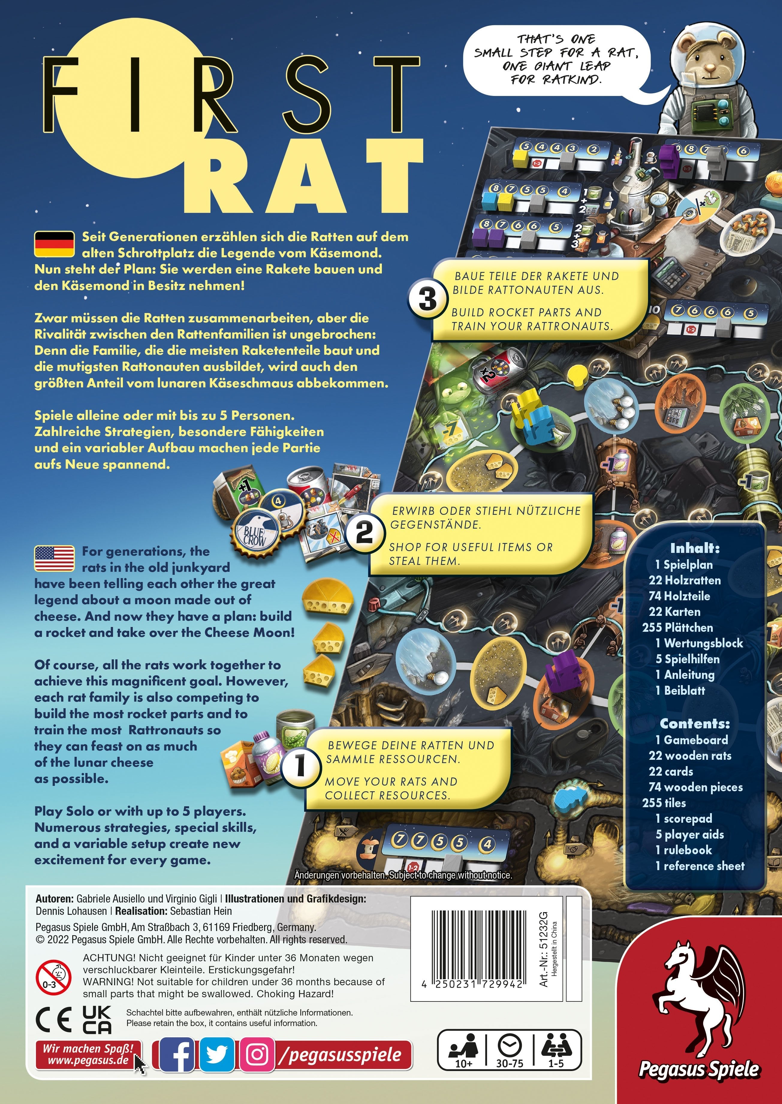 Pegasus First Rat, Juego De Mesa 51232g