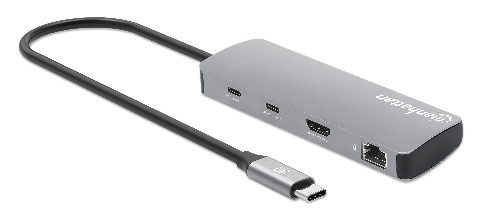 Manhattan Usb-C Pd A Hdmi 9-In-1 4k Dockingmation Gris