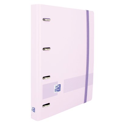 Oxford Live & Go Carpeta 4 Anillas 35mm Europeanbinder A4+ Polyfoam C/Recambio 5x5 Malva Pastel