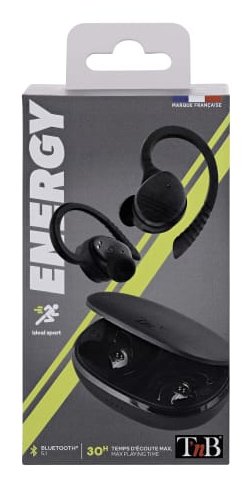 EAN 3303170112847 - T'nB Energy Auriculares Inalámbrico gancho de oreja Llamadas/Música/Deporte/Uso diario USB Tipo C Bluetoo imagen 6