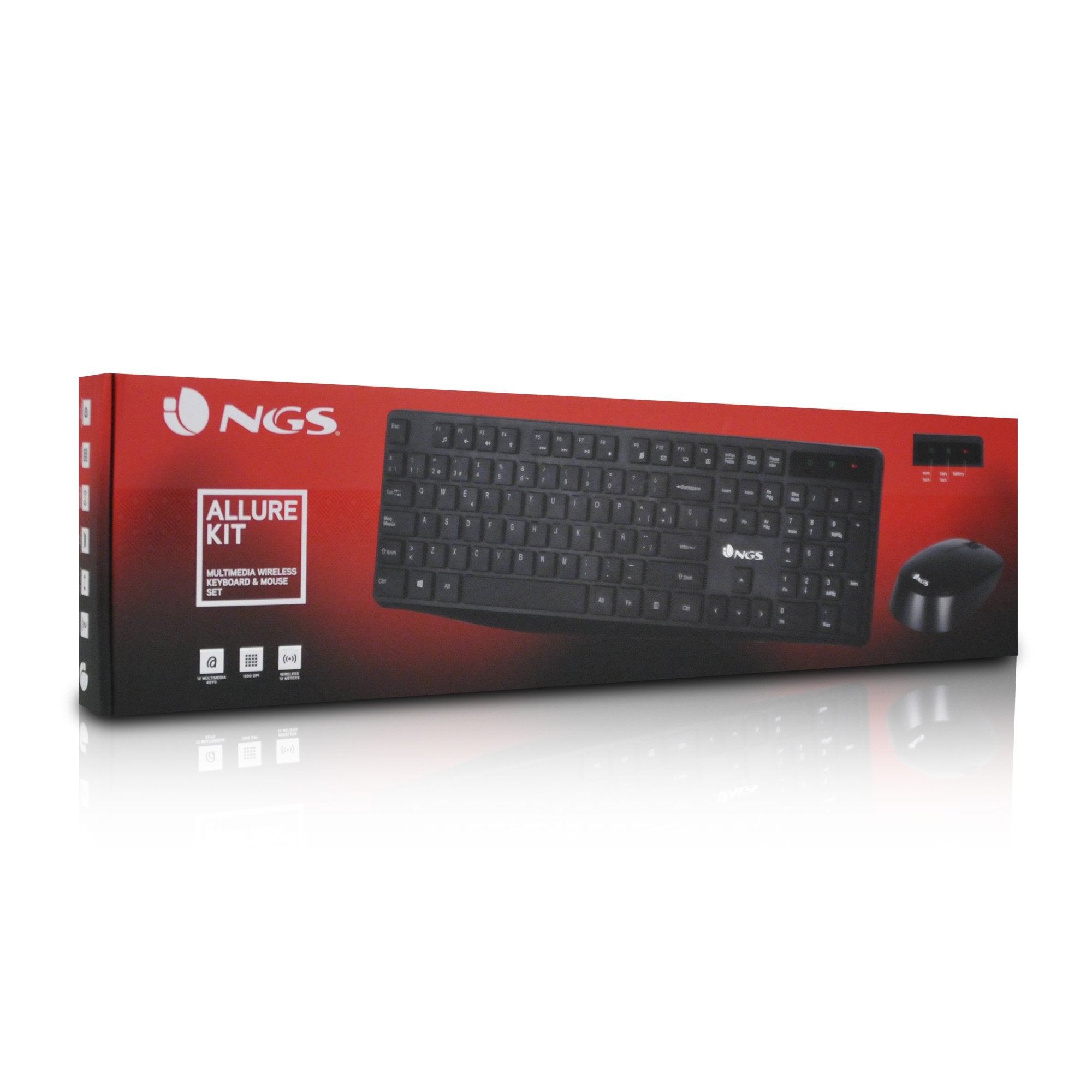 EAN 8435430618341 - NGS Allure Kit, AZERTY, FR teclado Ratón incluido Universal RF inalámbrico Francés Negro imagen 8
