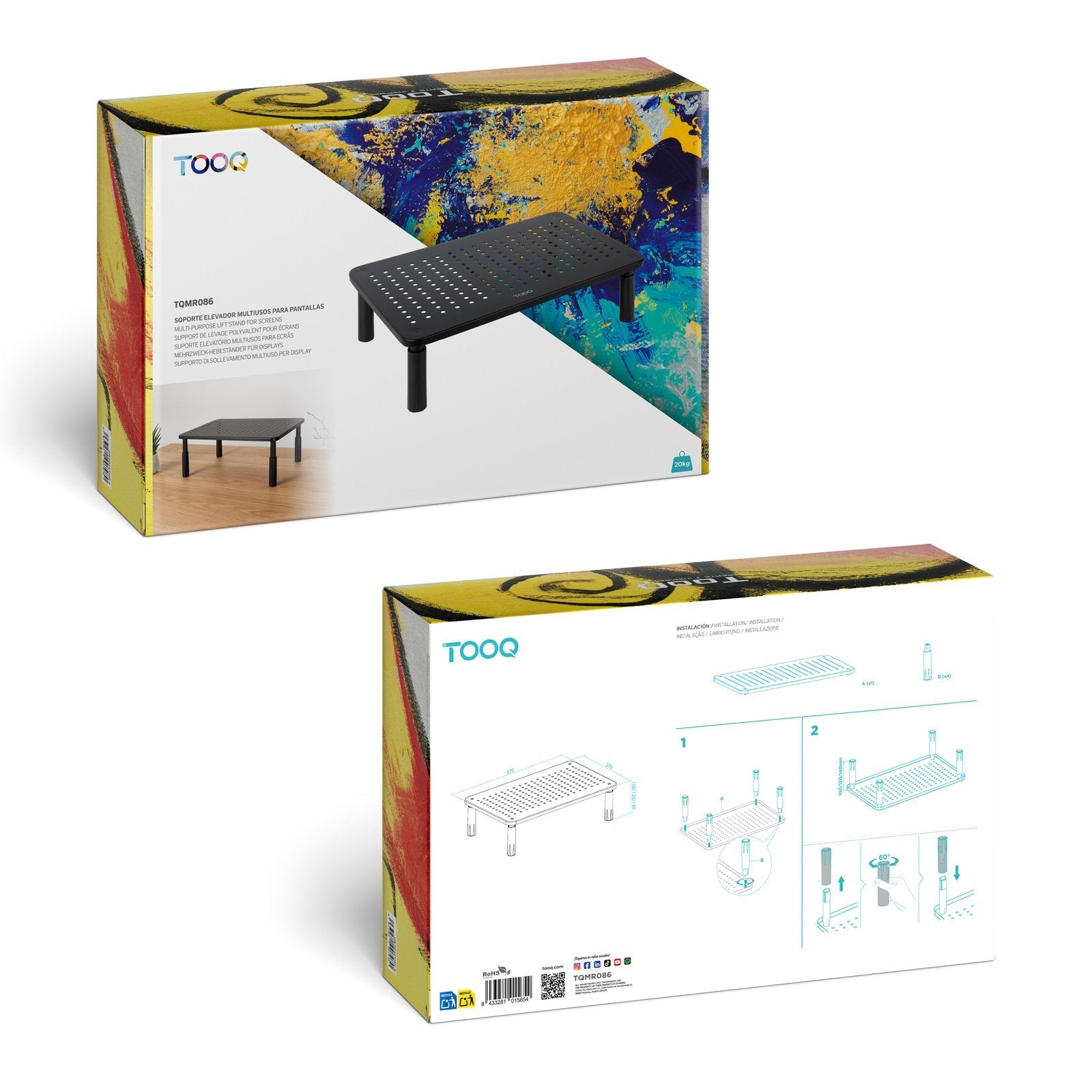 Soporte Para Monitor Tooq Tqmr086 Hasta 20kg