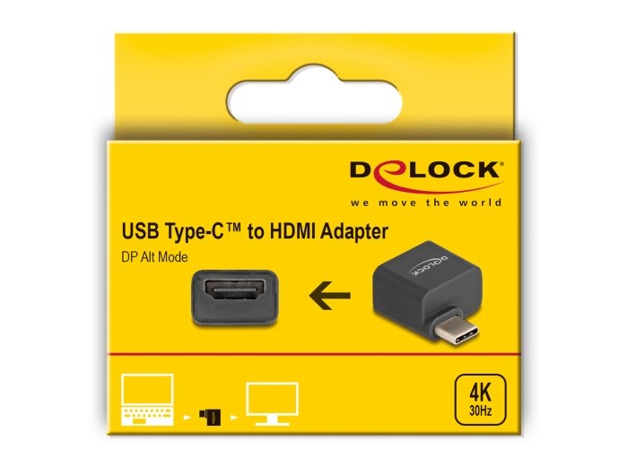 Delock 64256 Mini Adaptador Usb Type-C Macho A Hdmi Hembra (Modo Dp Alt) 4k