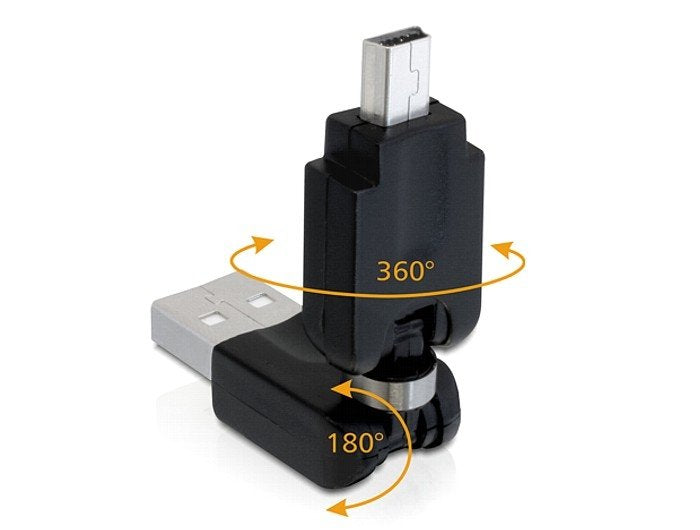 Adapter Usb 2.0-A St  Mini Usb St Rotation Delock