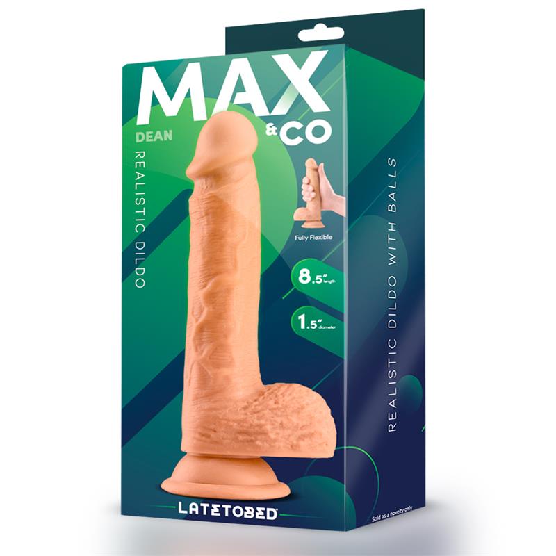 Dildo Dean Realista Con Testículos 8.5 Natural