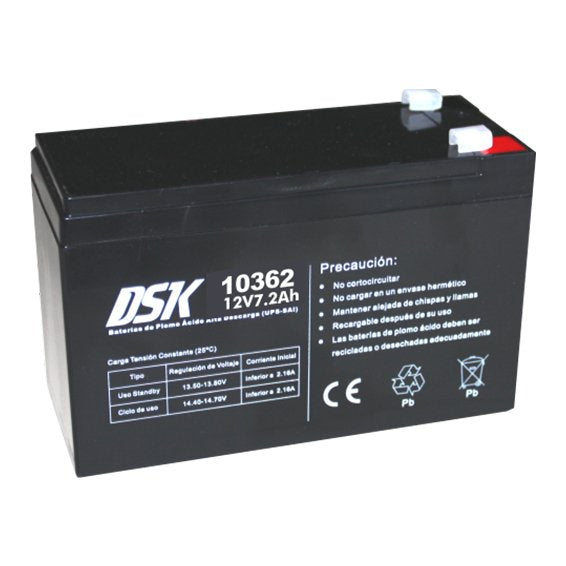 Batería Plomo Agm Sellada Vrla Alta Descarga (Ups-Sai) 12v 7,2ah