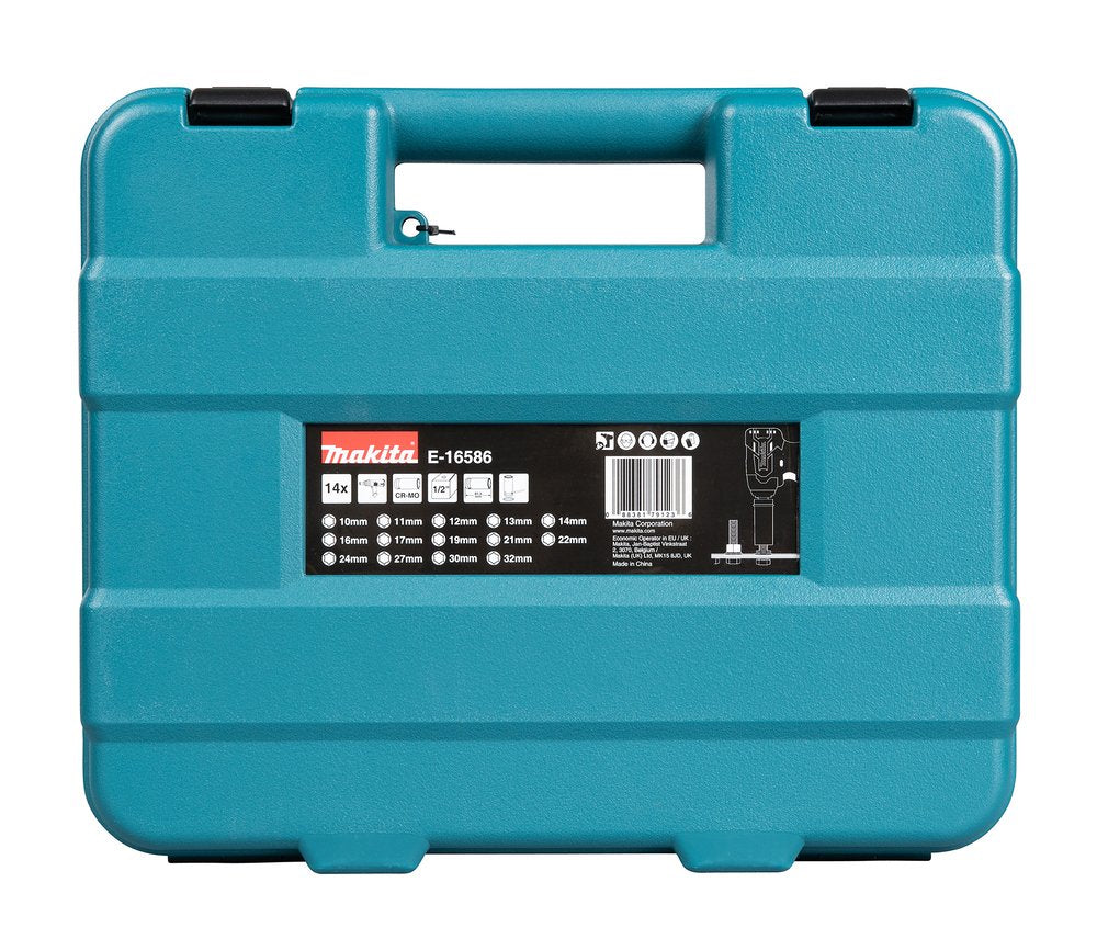 1 2" Set Of Impact Twist Heads Makita E-16586, 14 Pcs.