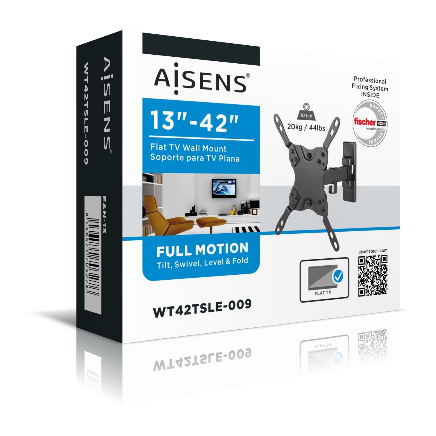EAN 8436574703276 - AISENS WT42TSLE-009 soporte para TV 106,7 cm (42") Negro imagen 6