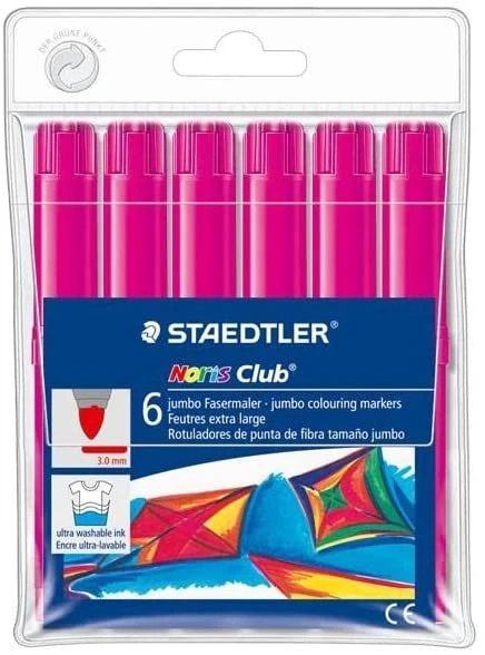 Staedtler Rotulador Grueso Noris Club Magenta Estuche De 6