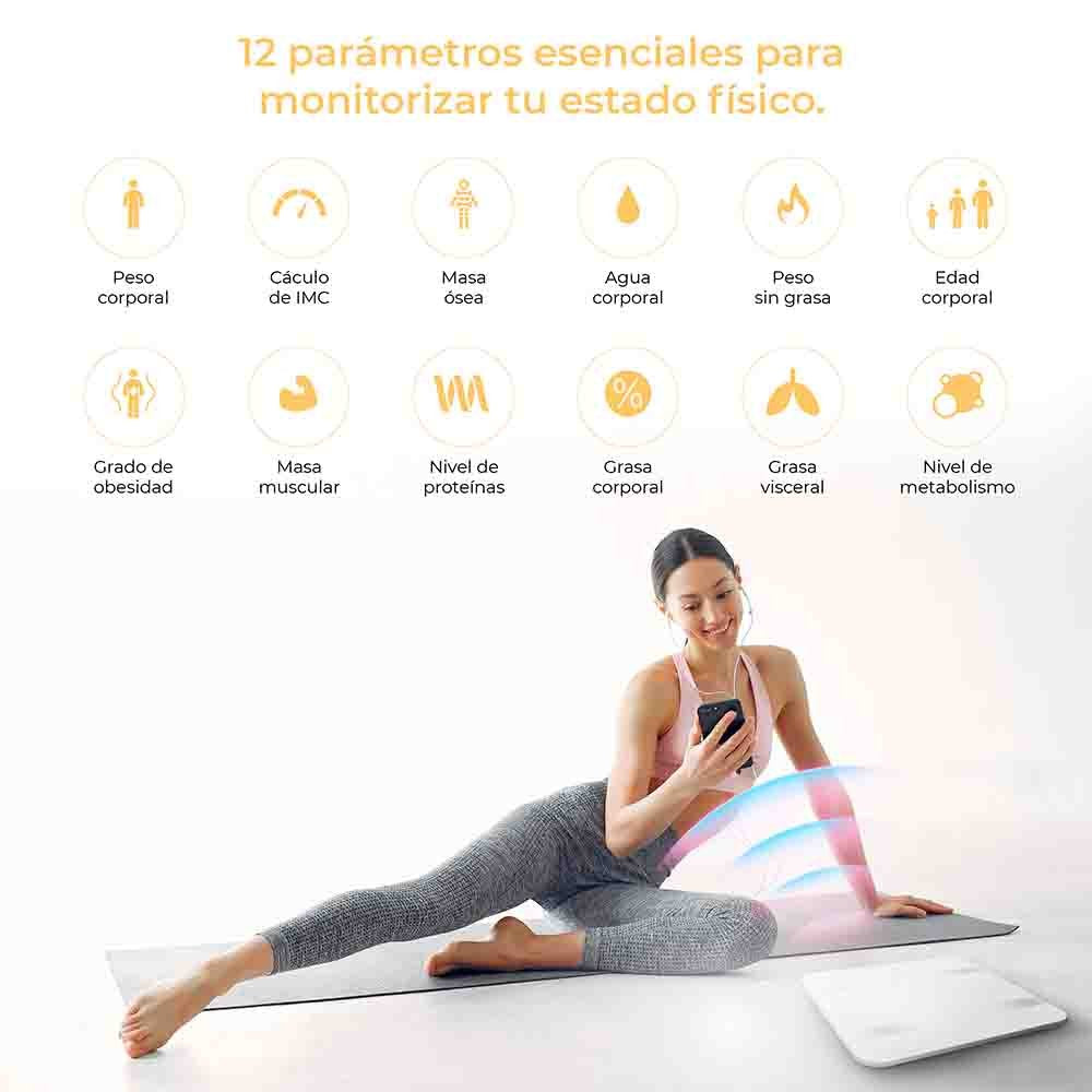 Báscula Bluetooth Grunkel Blanca Fitblue300white