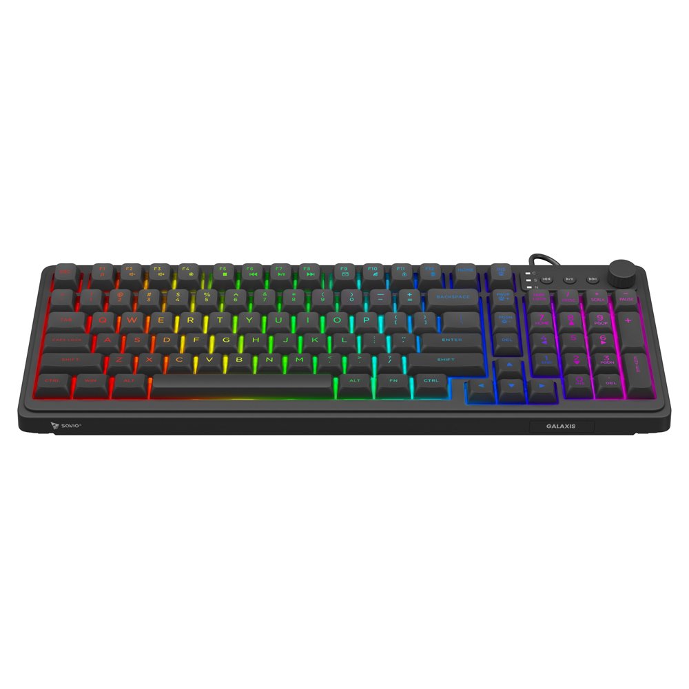 Savio Galaxis Teclado Juego Usb Qwerty Inglés De Ee. Uu. Negro