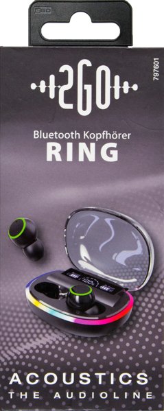 Auriculares 2go Ring True Wireless Stereo (Tws)  Bluetooth Negro