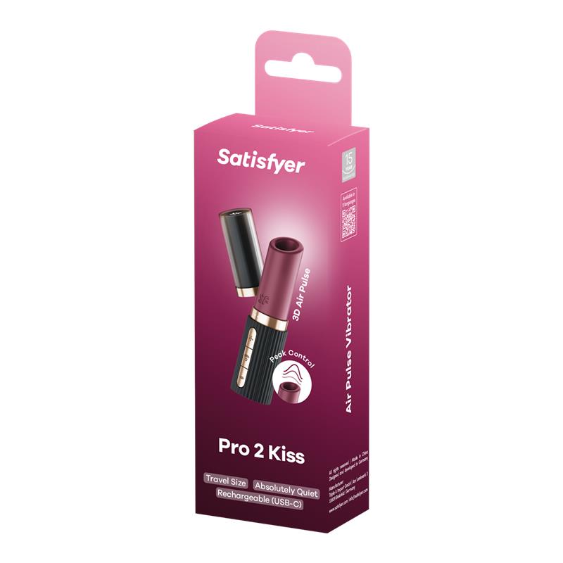 Satisfyer - Pro 2 Kiss Estimulador Clítoris Por Ondas Granate / Negro