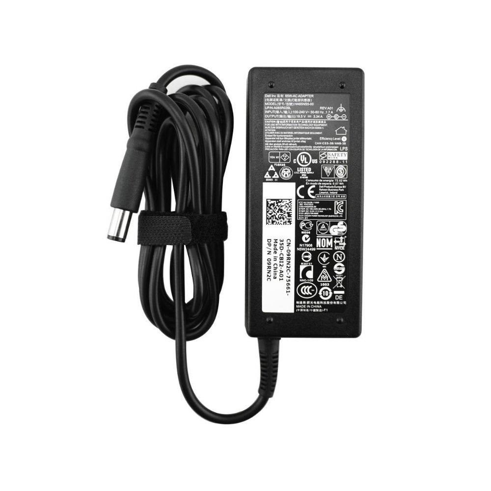 Dell Cargador 19.5v 3.34a 65w (7.4mmx5.0mm) Con Cable Alimentación Para New Style Pa-12 With Rounded Sides 5hj2f