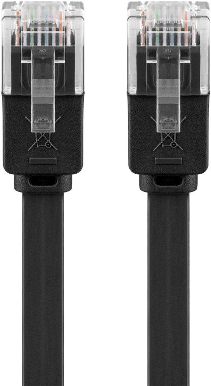 Goobay Cat6 U/Utp Flat 15m Cable De Red U/Utp (Utp) Negro