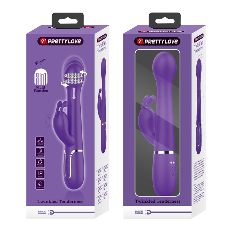 Pretty Love - Dejon Vibrador Rabbit 3 En 1 Multifunción Morado
