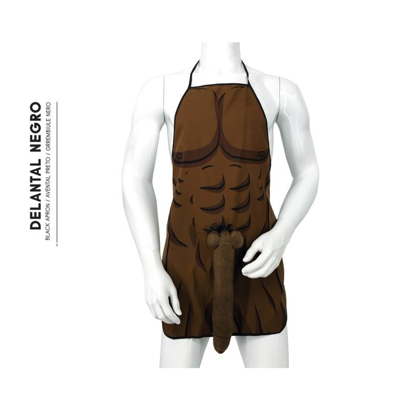 Diablo Picante - Delantal Con Pene 3d Musculoso Y Atrevido Mulato